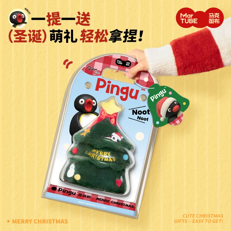 Originale Pingu albero di Natale ghirlanda bambola di peluche pinguino bambola di peluche carino ciondolo giocattoli ornamento regalo a sorpresa di compleanno di Natale