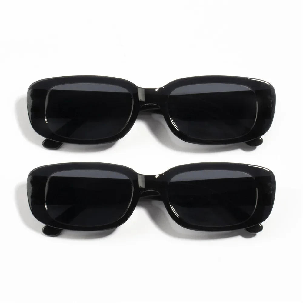 Vintage Schwarz Quadrat Sonnenbrille Frau Luxus Marke Kleine Rechteck Sonnenbrille Weibliche Gradienten Klar Spiegel Oculos De So – Detail 2