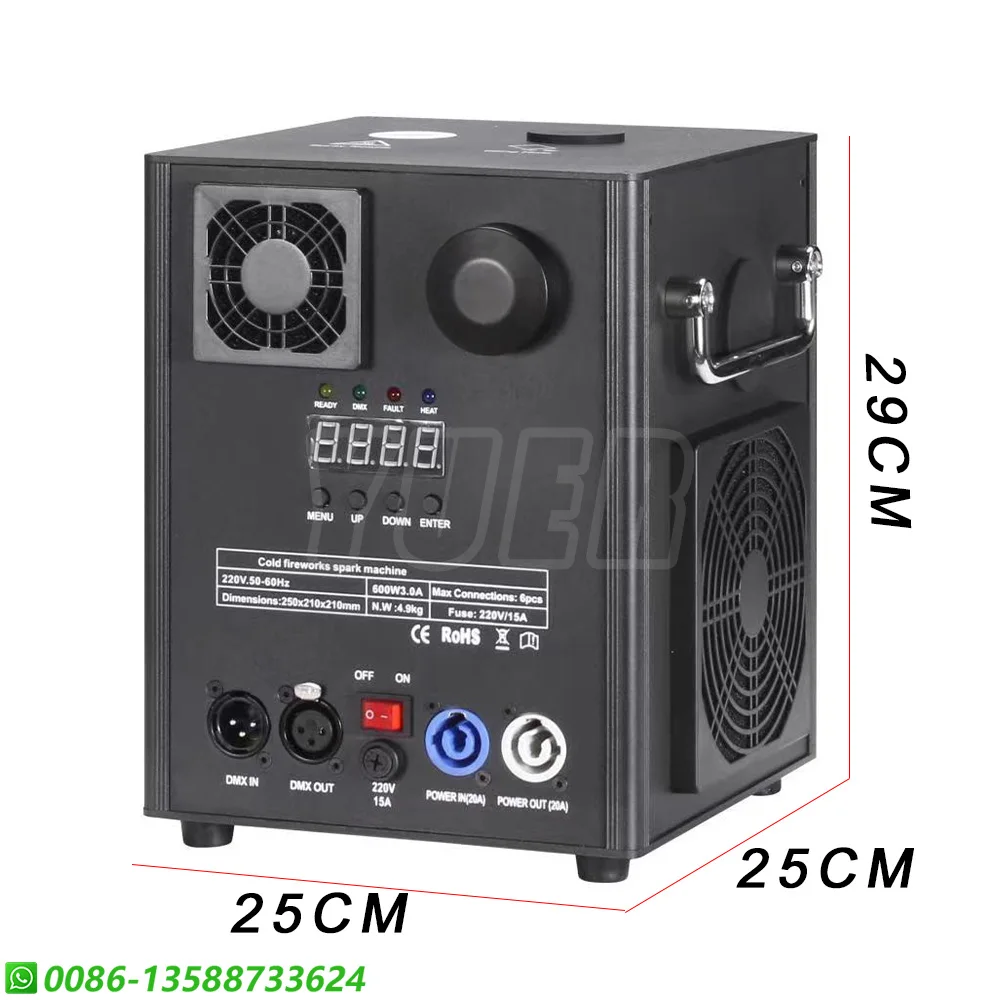 4PCS/LOT Cold Spark Machine 600W DMX Remote Control Fireworks Fountain Stage Effect For Wedding Party Sparkler Special Equipment