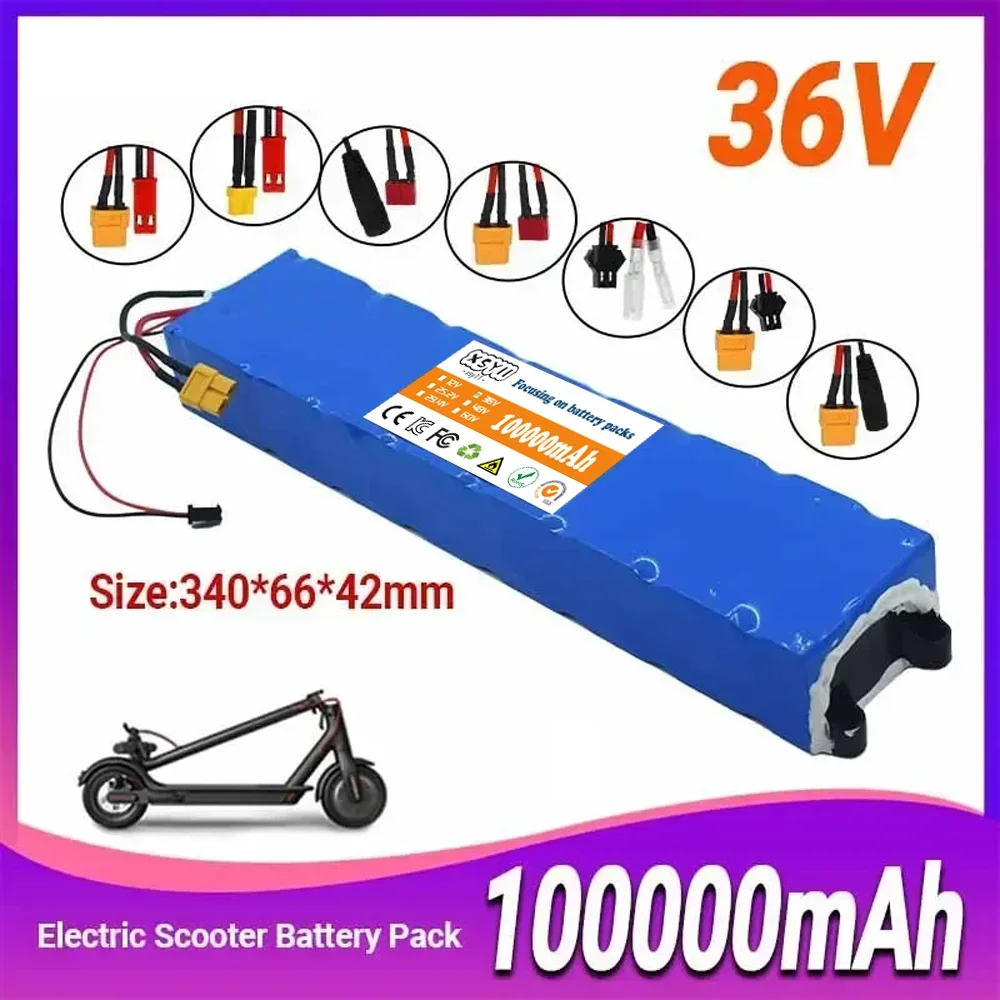 New 18650 Lithium 36V 100Ah 10S3P 36v Electric Scooter Battery Pack M365 Electric Scooter 36v Battery Scooter