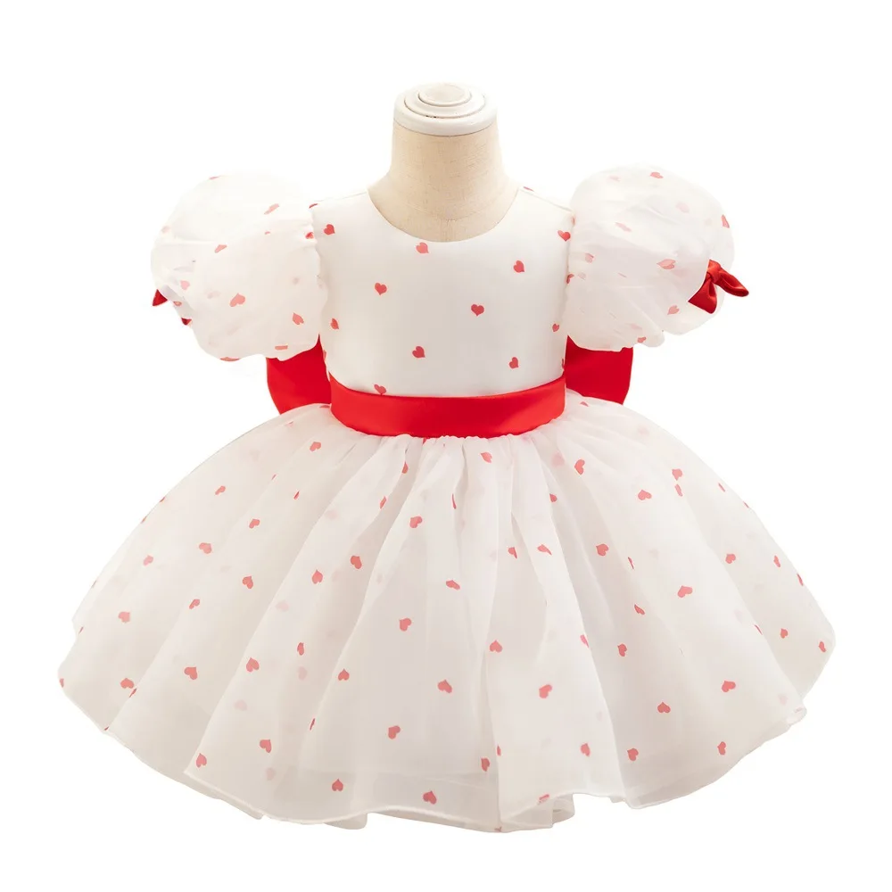 

Fluffy Christmas Girls Princess Dress Flower New Year Baby Kids Wedding Party Prom Gown Tulle Elegant Summer Children Dresses
