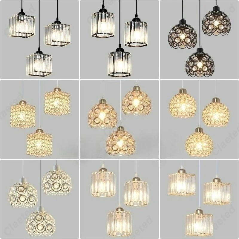 

Modern Minimalist LED European Crystal Chandelier Living Room Dining Room Bar Bedroom Bedside Decorative Lighting 220V