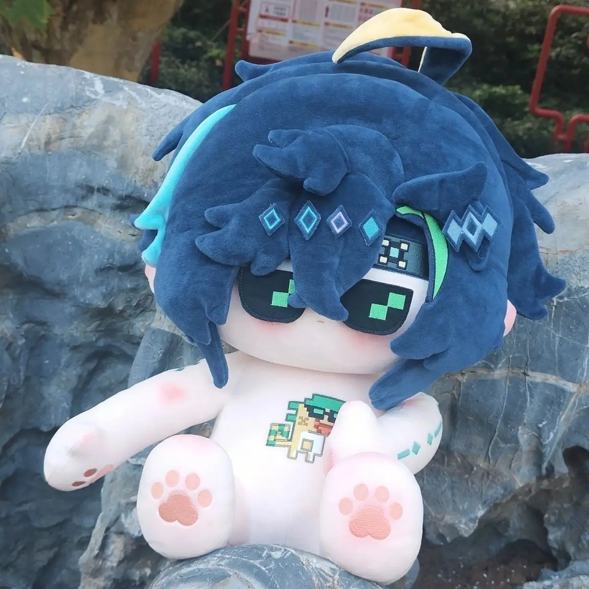 أنيمي ‌ Genshin Impact Kinich Plushies 40 سنتيمتر تأثيري لينة أفخم الجسم فستان وسادة محشوة غرفة زينة هدايا عيد الميلاد