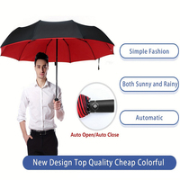 Automatic Double Windproof Umbrella Rain 3Fold Folding Umbrella Female Male 10 Bone Luxury Umbrella Business Umbrellas Anti-UV
