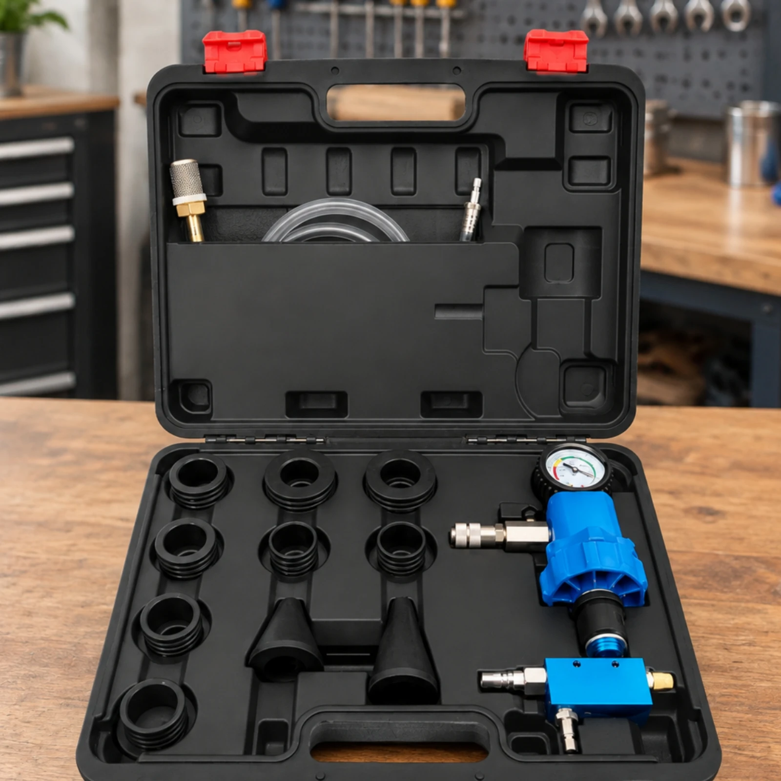 Cooling System Air Purge Tool Transparent Automotive Vacuum Cooling-System Service Tool Coolant Vacuum Fill Kit Long-Lasting