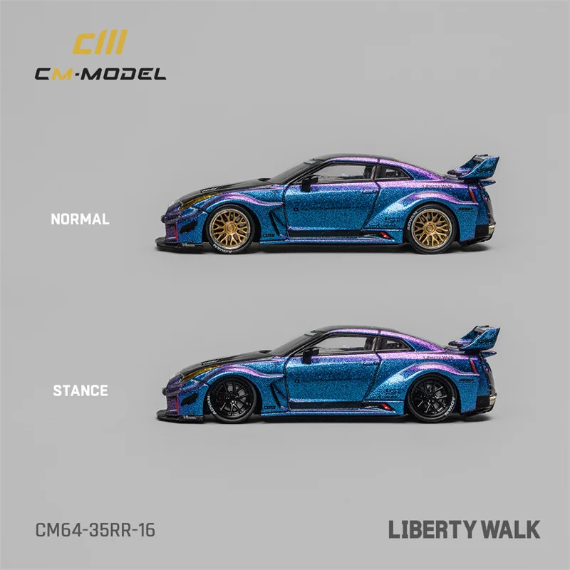 ** สั่งล่วงหน้า ** ซม. รุ่น1:64 lbwk กิ้งก่า35GT-RR พร้อมคาร์โฮร์ nireus lbwk 35gtrr Diecast รุ่น