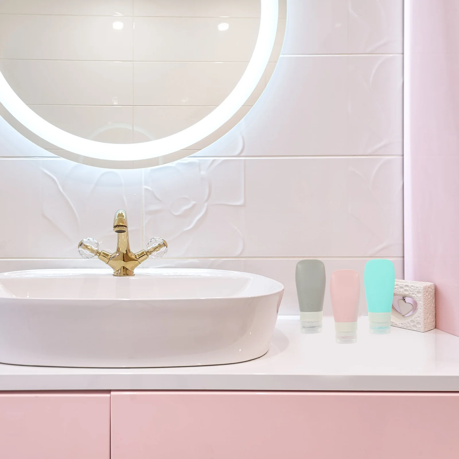 مجموعة واحدة من زجاجات التعبئة الفرعية المصنوعة من السيليكون، موزع لوشن السفر المحمول، زجاجات صغيرة قابلة لإعادة الملء مانعة للتسرب للشامبو #5