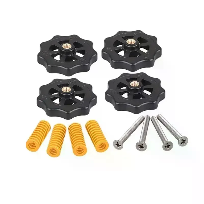 3DSWAY 3D Printer Part M3 M4 Hotbed Nut Spring Screw Leveling Kit Heated Bed Platform Level Spring Accessories For CR10 Ender 3