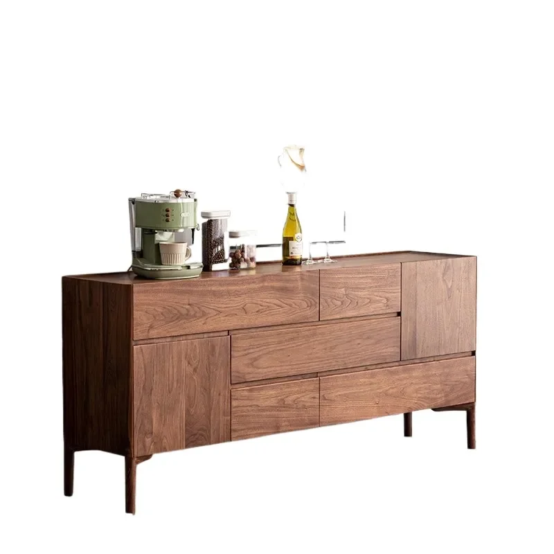 for North American Black Walnut All Solid Wood Seven Drawer Cabinet Nordic Simple Storage Wall Mounted Light Luxury Household