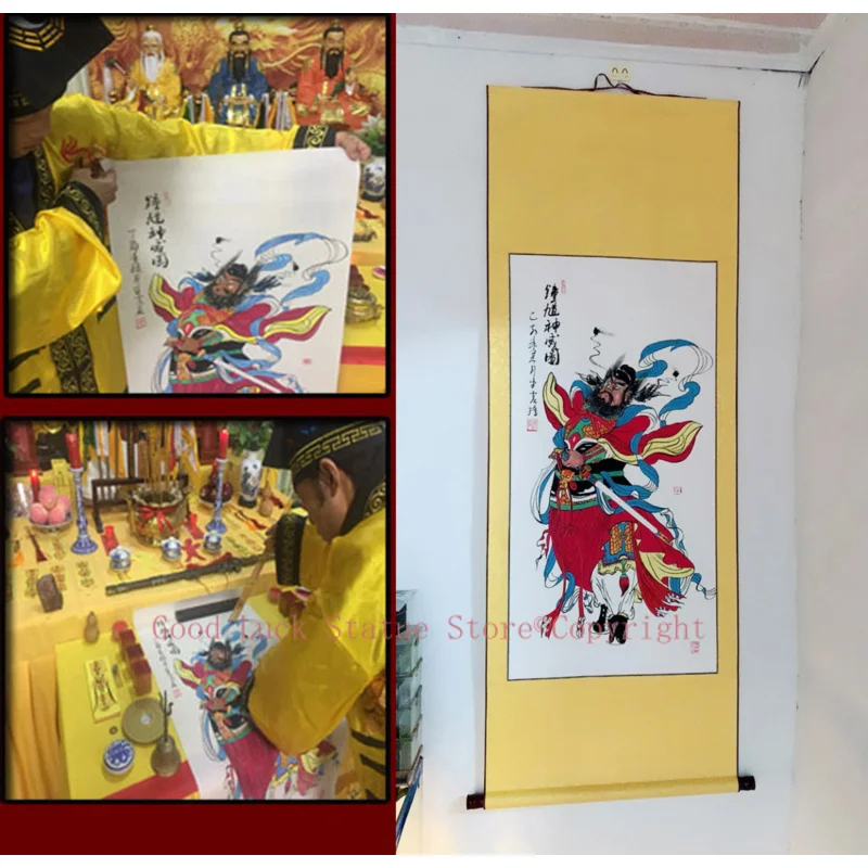 large Asia efficacious Talisman Exorcise evil spirits Exorcisms town curtilage Zhong Kui God 100% handpainted FENG SHUI painting