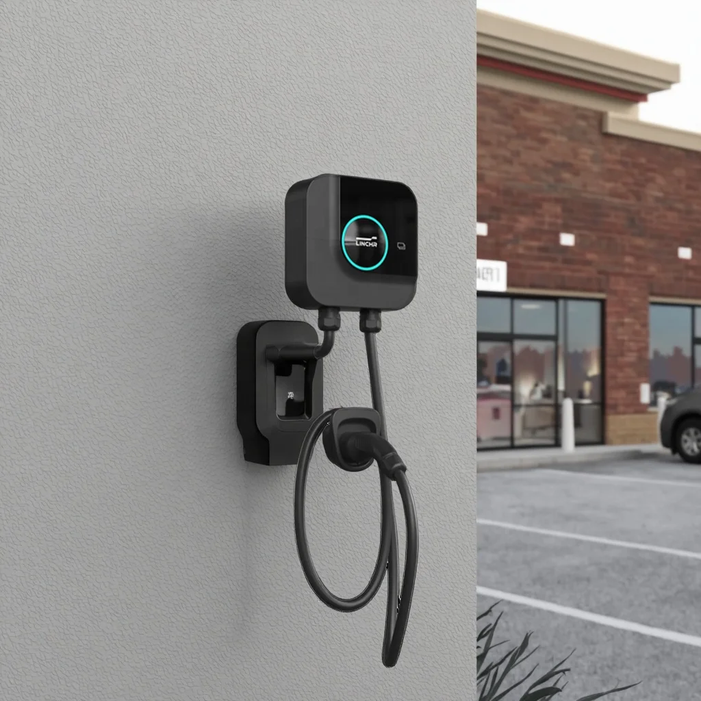 IP55 impermeável 7kW AC Smart EV Charger Wallbox com conector tipo 2 novo para uso doméstico e comercial