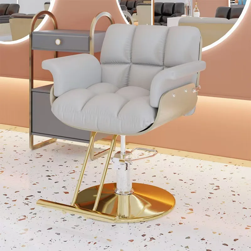 Hot Sale New Super Soft Comfortable Leather Ergonomic Massage Reclining Barber Chair 360 Degree Rotation Adjustable Height Salon
