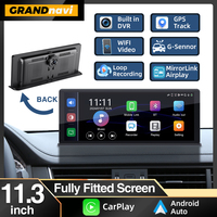 11.3 inch Car DVR 4K Camera Wireless Carplay Android auto Touch Screen Dash Cam Dual Len Video Recorder GPS Navigation Dashboard