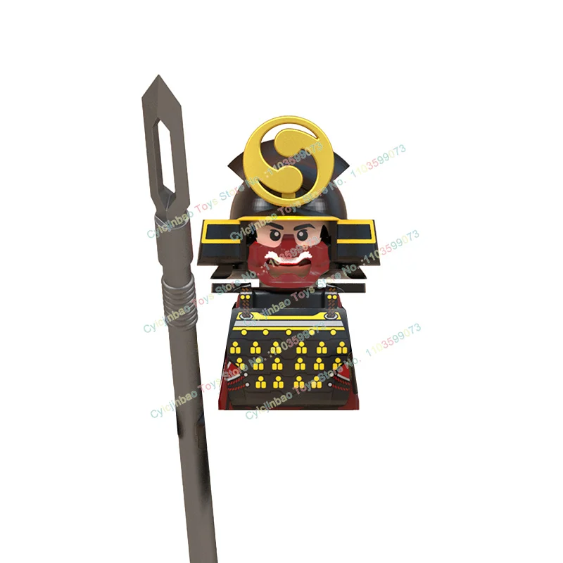 WM6090 medievale Samurai Armor Building Blocks Mini Action Figures mattoni giocattoli educativi per regali per bambini