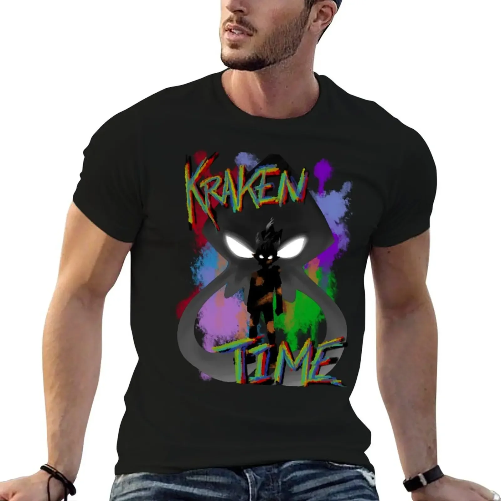 Kraken Time T-Shirt customizeds Short sleeve tee shirts graphic tee for a boy mens t shirts top quality