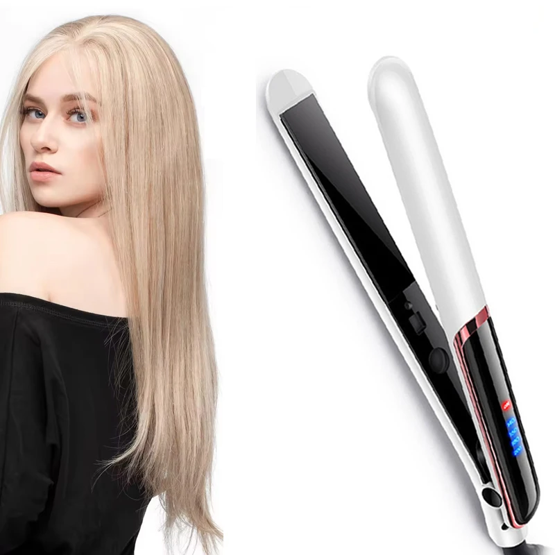 

Professional Portable Flat Iron Fourth Gear Ceramic Hair Iron Straightener and Curler 2 in 1 Hair Straightener