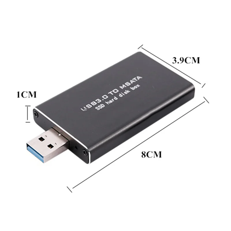 MSATA Ke USB USB 3.0 Ke MSATA SSD Adaptor Hard Disk M2 SSD Kotak HDD Eksternal Casing HDD-N36R