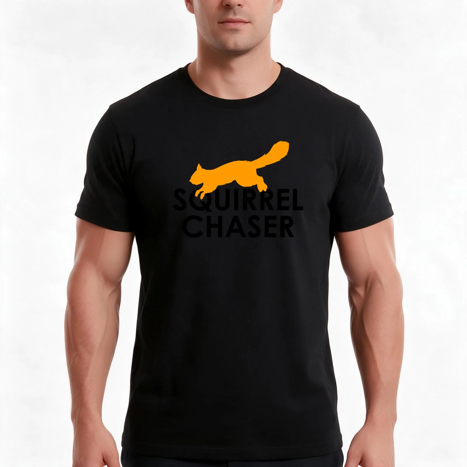 Squirrel Chaser - Woodland Animal T-Shirt, Summer Casual Cotton Tee, Oversized Streetwear Tops, Vintage Graphic Print