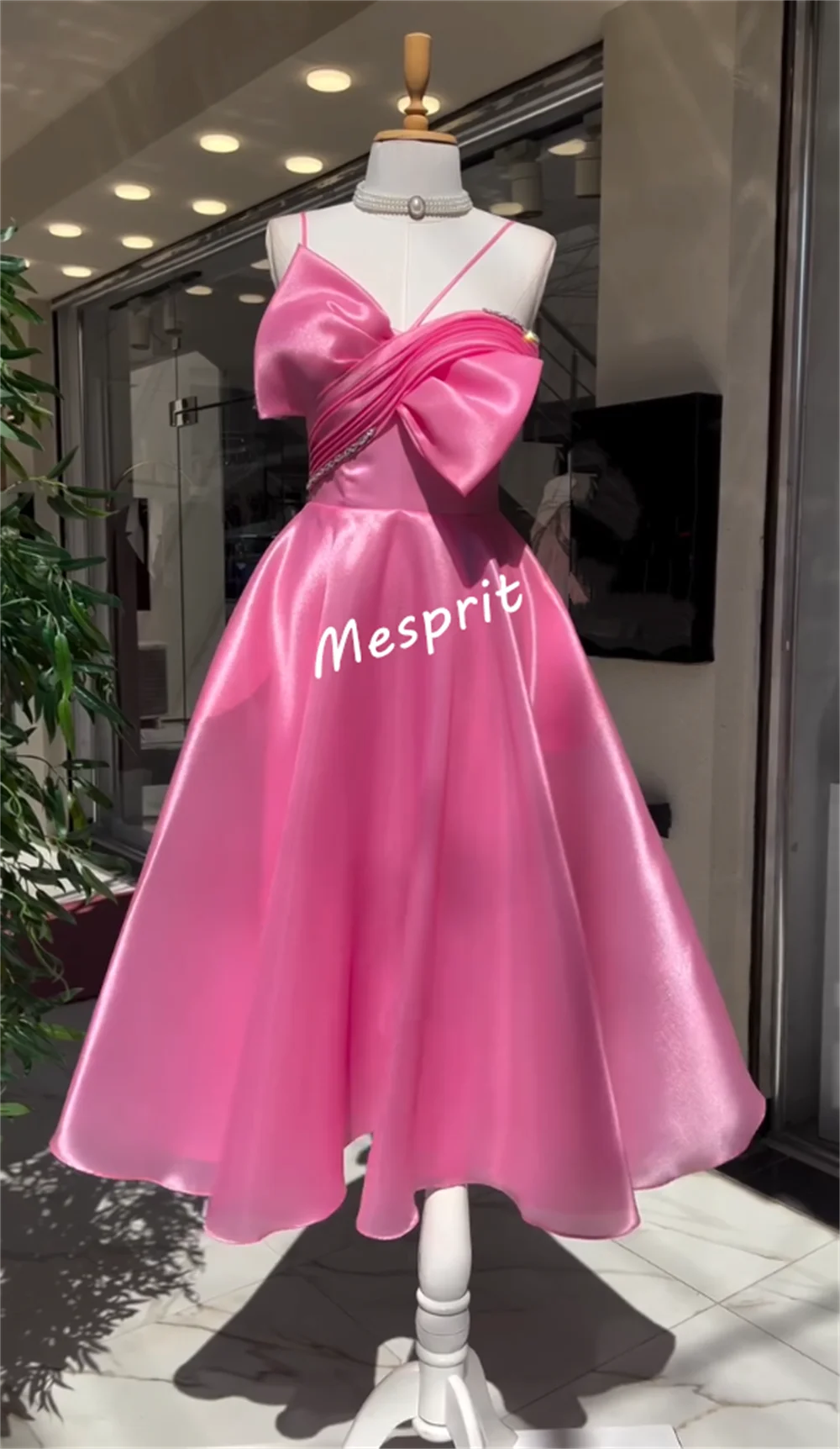 Vestidos midi plissados com laço personalizado, linha a, ocasião sob medida, alta qualidade, chique, requintado, vestido de festa, noite feminina