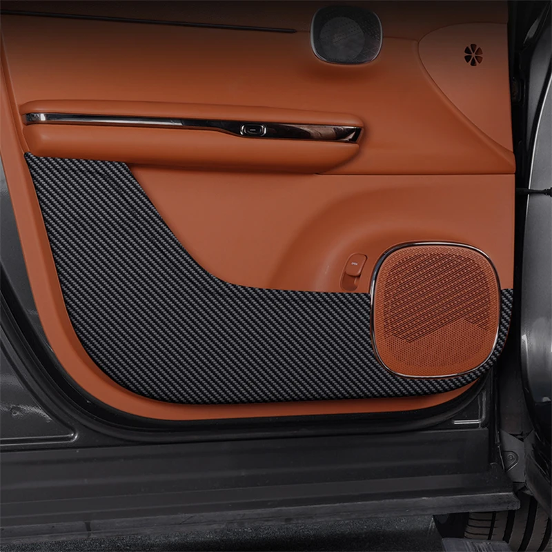 For Trumpchi GAC S7 2025 2026 2027 Car Door Anti Kick Pad Carbon Fiber Leather Texture Anti Dirt Protective Sticker Accessory