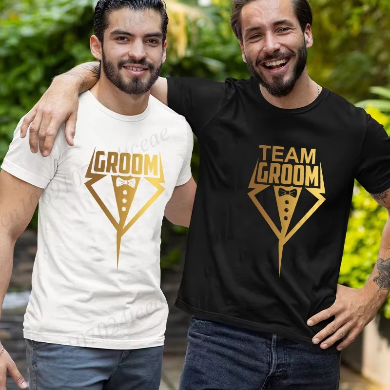 Team Groom Wedding Shirt, Bachelor Stag Party Graphic Tee, Funny Groom Squad T-Shirt, Best Man Groom T-Shirts for Groomsmen