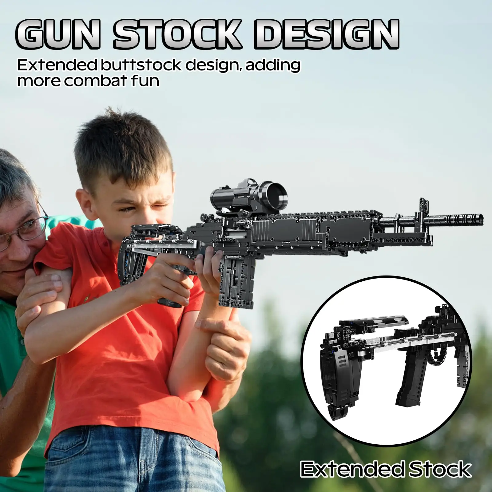 Kalein-Bloc de construction de odorpour adulte, modèle 1:1MK14, tir, éducation, bricolage, ensemble d'assemblage mécanique, cadeau garçon, nouveau