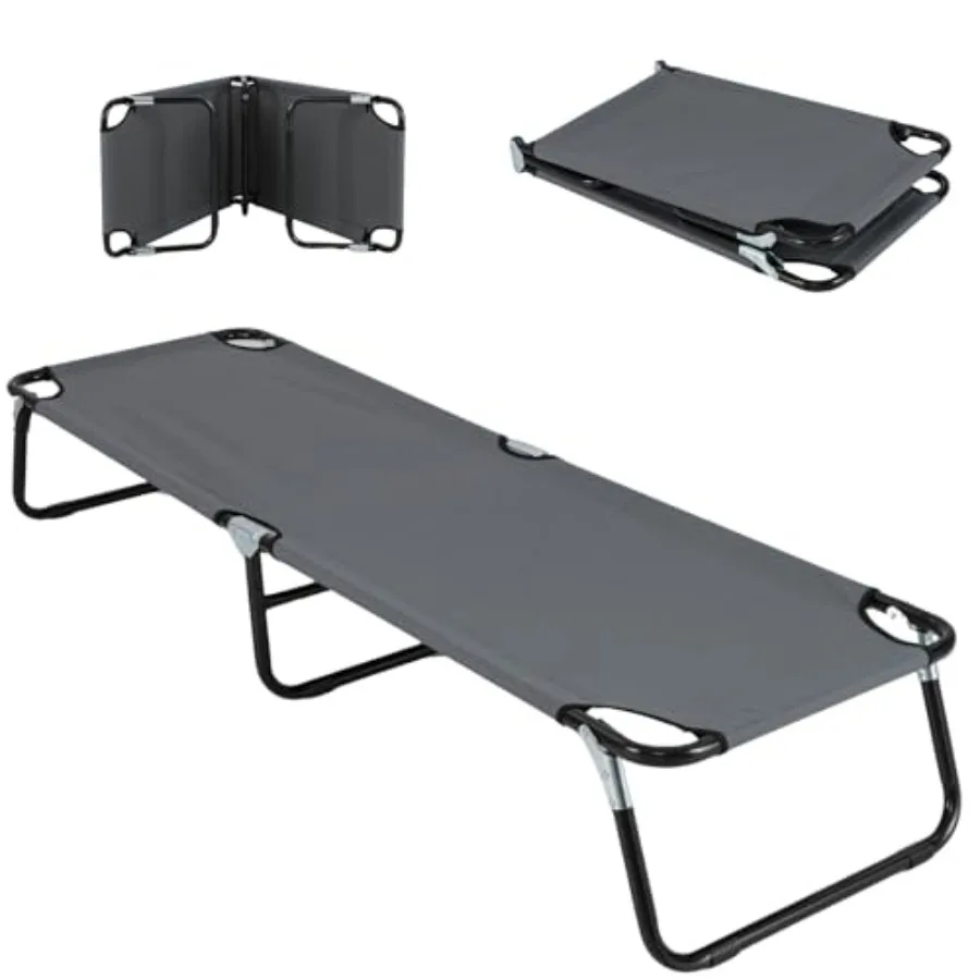 

Складная походная кровать для взрослых, портативная раскладушка с прочной рамой из ткани Оксфорд 600D, грузоподъемность 160 кг, простое использование в 1-м шаге, для улицы