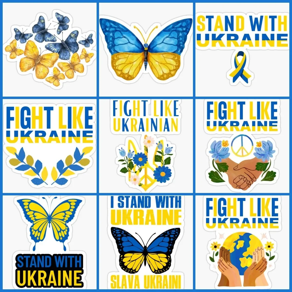 

Ukraine Butterfly Sticker Car Motorcycle Bike Accessories Camper Van Bicycle Truck Window Glass Helmet Laptop Decal Accessories