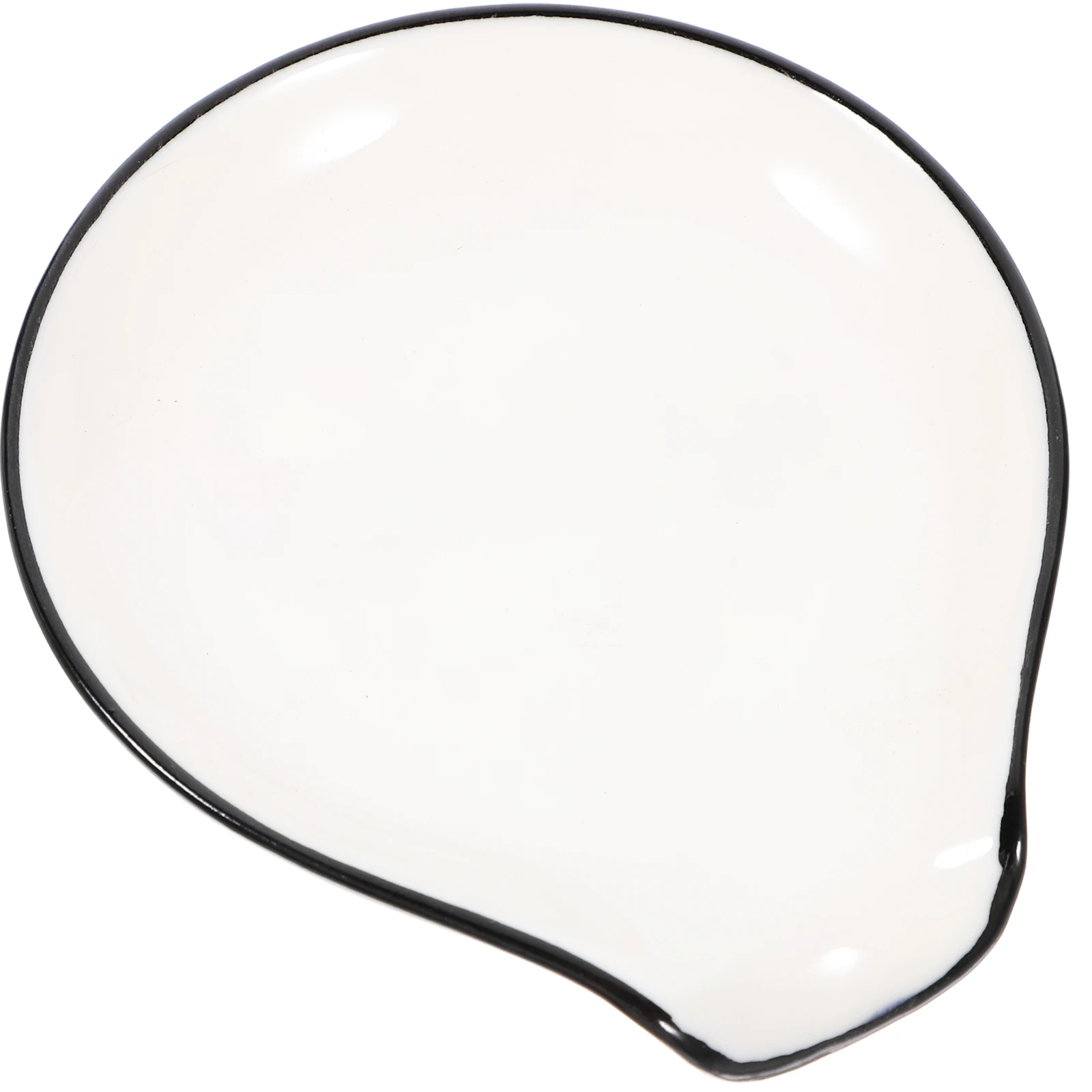 

Ceramic Cooking Spoon Rest Kitchen Scoop Holder Smooth Compact Reusable Spoon Ladle Holder Countertop Sauce Dish