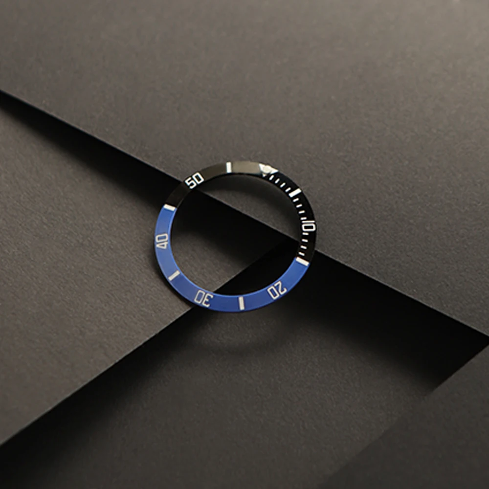 38.5mm Ceramic Bezel Green Luminous Blue Glossy Black for Water Ghost Bezel Ceramic Ring Men And Women Watch Scale Ring NEW DIY