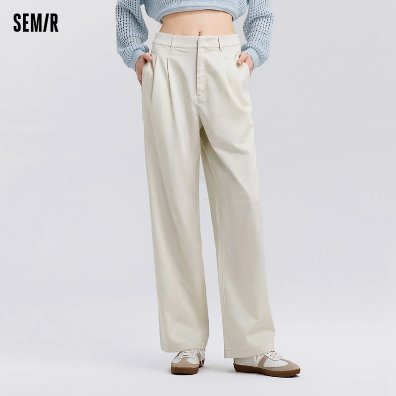 

Semir Casual Trousers Women Solid Color Long Trousers Instagram Trendy 2025 New Spring Wide-leg Trousers Simple