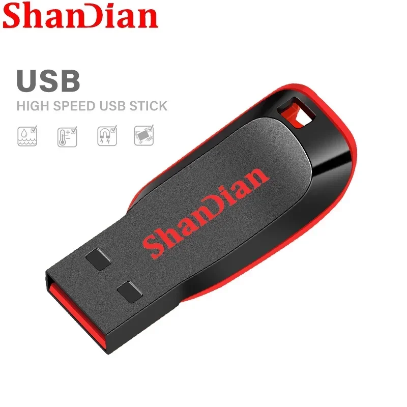 High Speed Genuine USB Flash Drive 128GB Black Pen Drive with Keychain 64GB High-capacity Memory Stick 32GB Business Gift 16GB