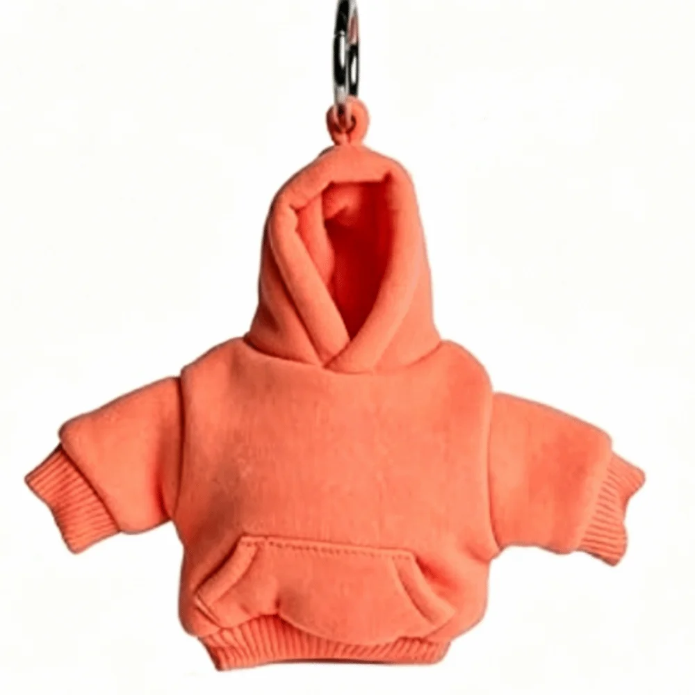 Soft Squeeze Mini Hoodie Keychain Elastic Soft Portable Squeeze Fidget Toy Hoodie Design Squeezable Decompression Ornament