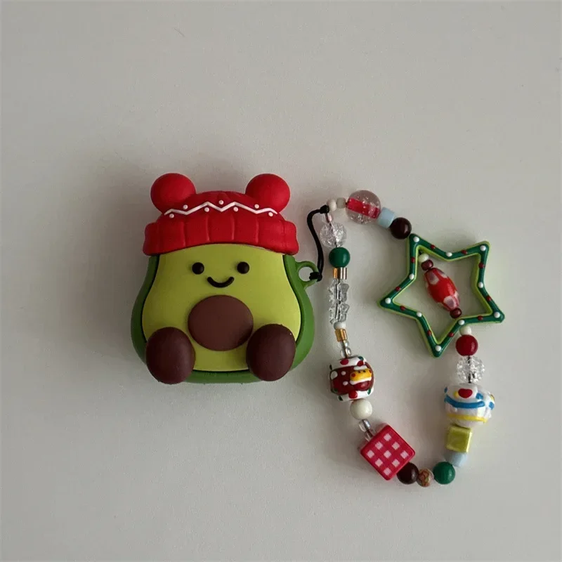 에어팟 4 용 만화 아보카도 케이스, 블루투스 이어버드 충전 박스, 보호 이어폰 케이스 커버, 에어팟 1, 2, 3 프로, 프로 2 용