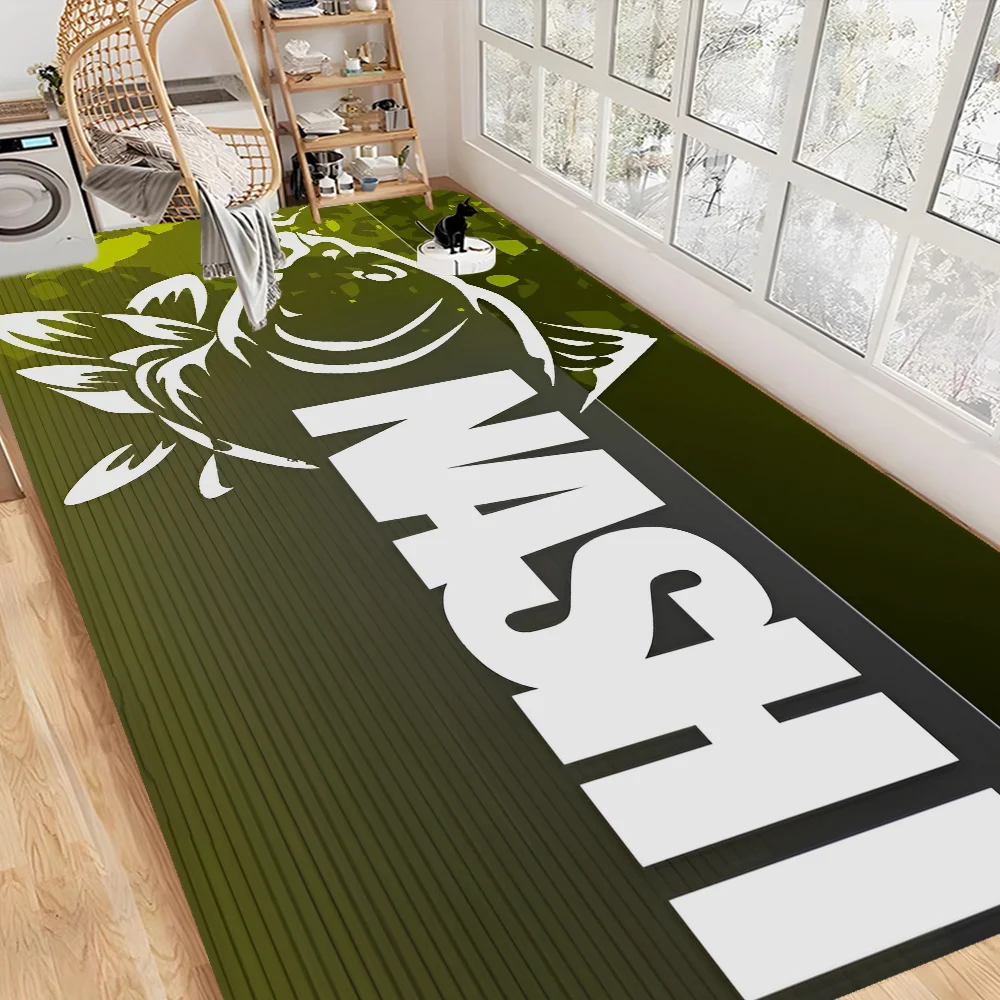 

Nash Fishing Logo Door Mat Washable Non-Slip Living Room Sofa Chairs Area Mat Kitchen Bedside Area Rugs