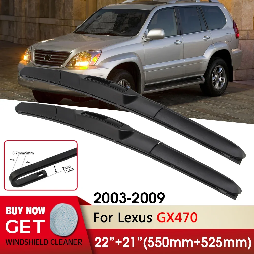 

Car Wiper RHD & LHD Front Wiper Blade 22"+21" For Lexus Gx suv 470 2001-2009 Fit U Hook Arm Windshield Windscreen Front Window