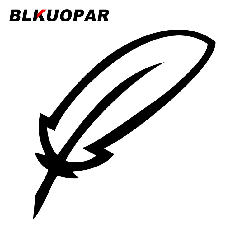 

BLKUOPAR Feather Elegant Car Sticker Scratch-Proof Personality Die Cut Fashionable Decals Vinyl Sunscreen Funny Car Styling