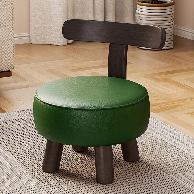 

Rotating Small Chair New Chinese Solid Wood Household leisure shoe bench Living Room Children's taburete bajo furniture for home