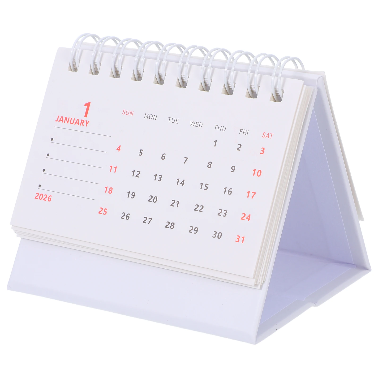 

2026 Mini Desk Calendar Foldable Standing Flip Small Desktop Planner Monthly Office Table Calendar Daily Organizer