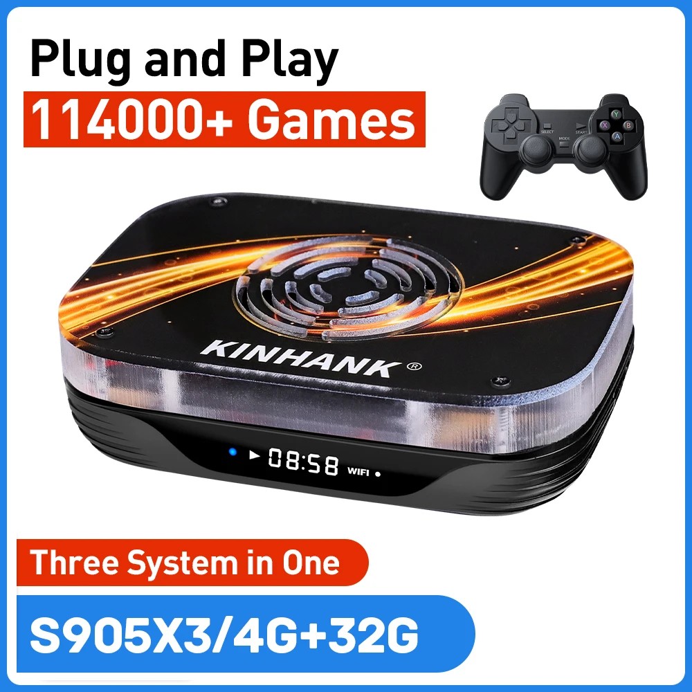 Super Console X3 Plus Retro Game Console For PSP/PS1/N64/Sega Saturn/DC 114000+ Games4K/8K HD TV Box Video Game Player Dual Wifi