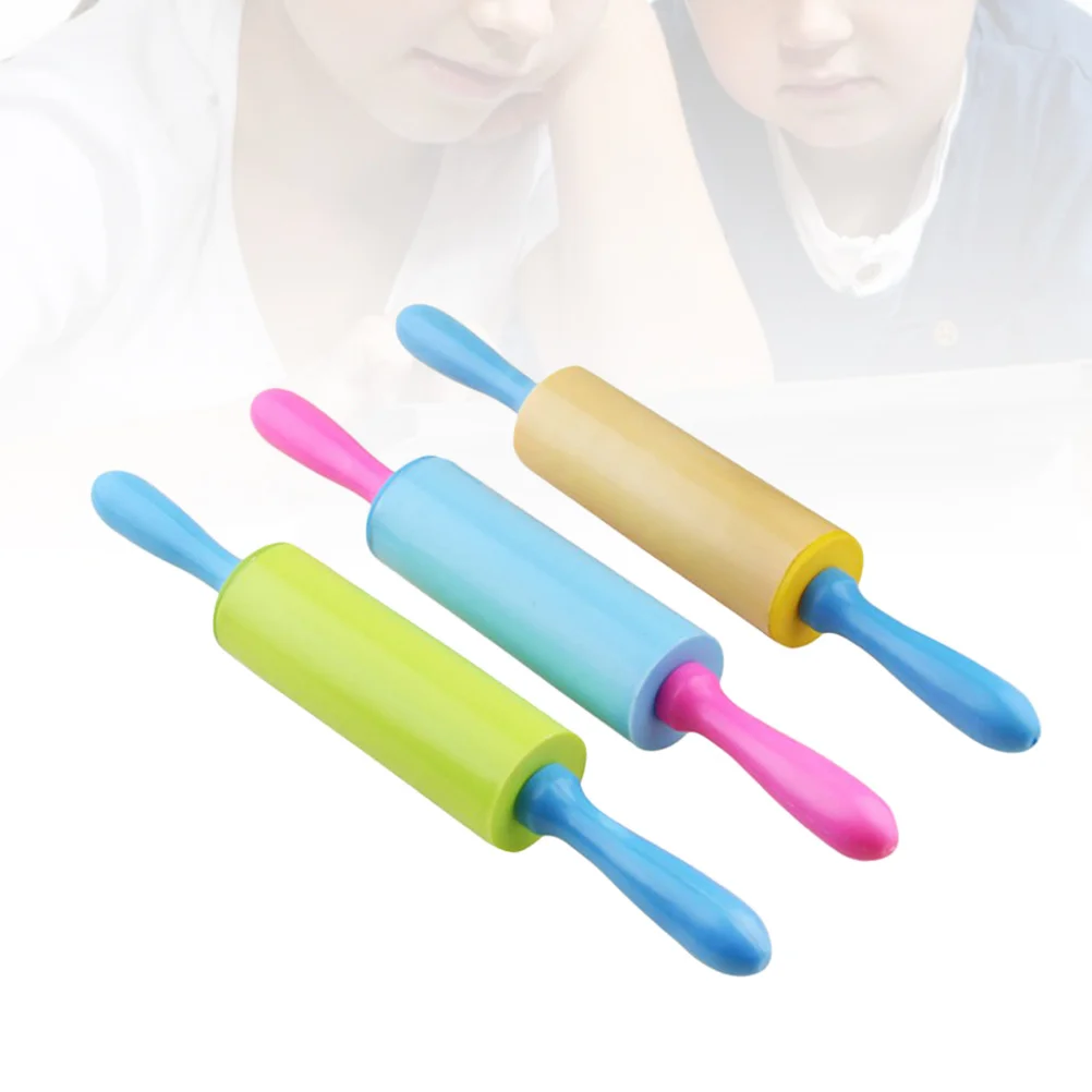 3Pcs Handmade Clay Stick DIY Ultra Light Rolling Pin Modeling Dough Tools Kit Random Color Creative Play for Early Learning DIY