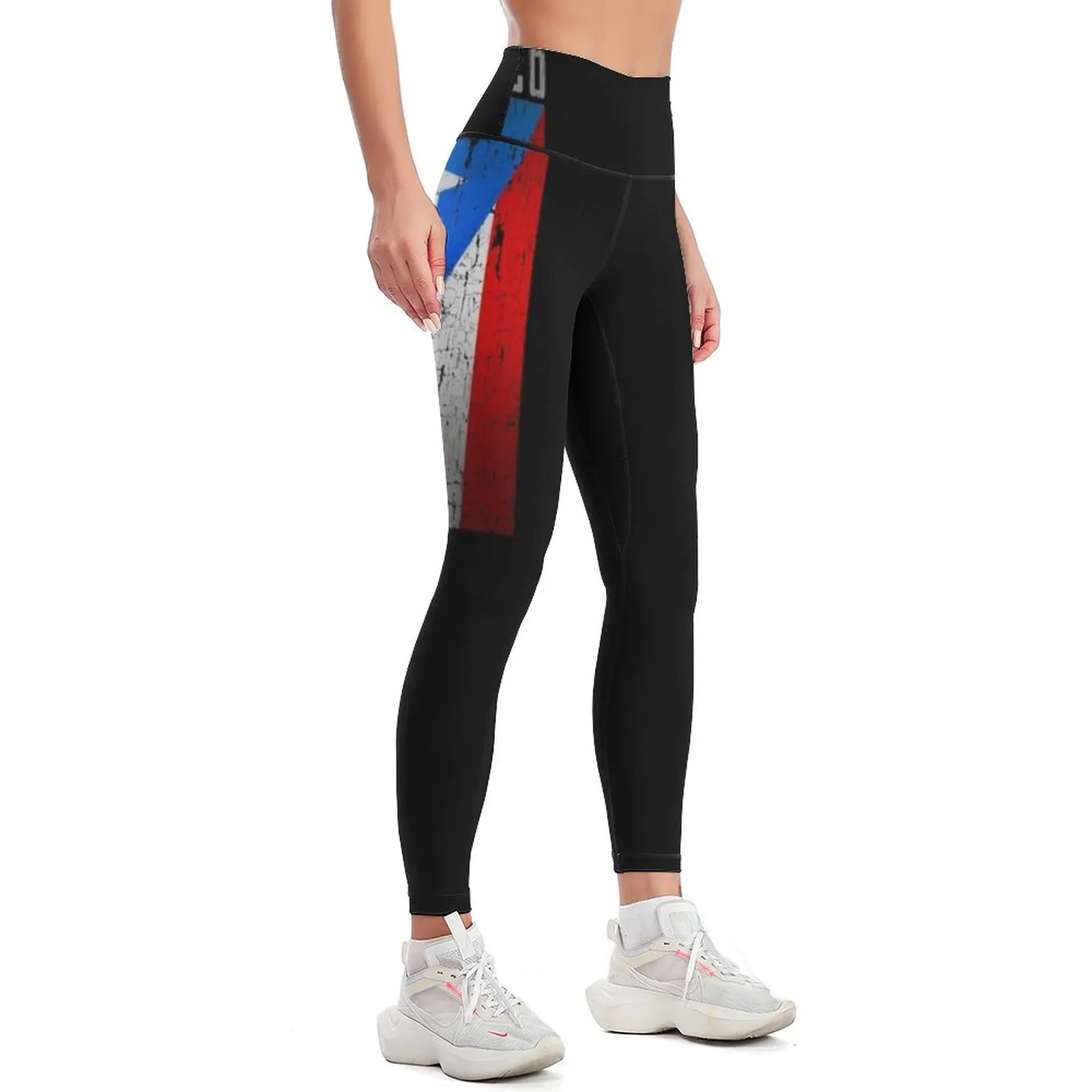 Flag of Puerto Rico - Old Printing Style Leggings Sports pants for sportswear for gym Womens Leggings