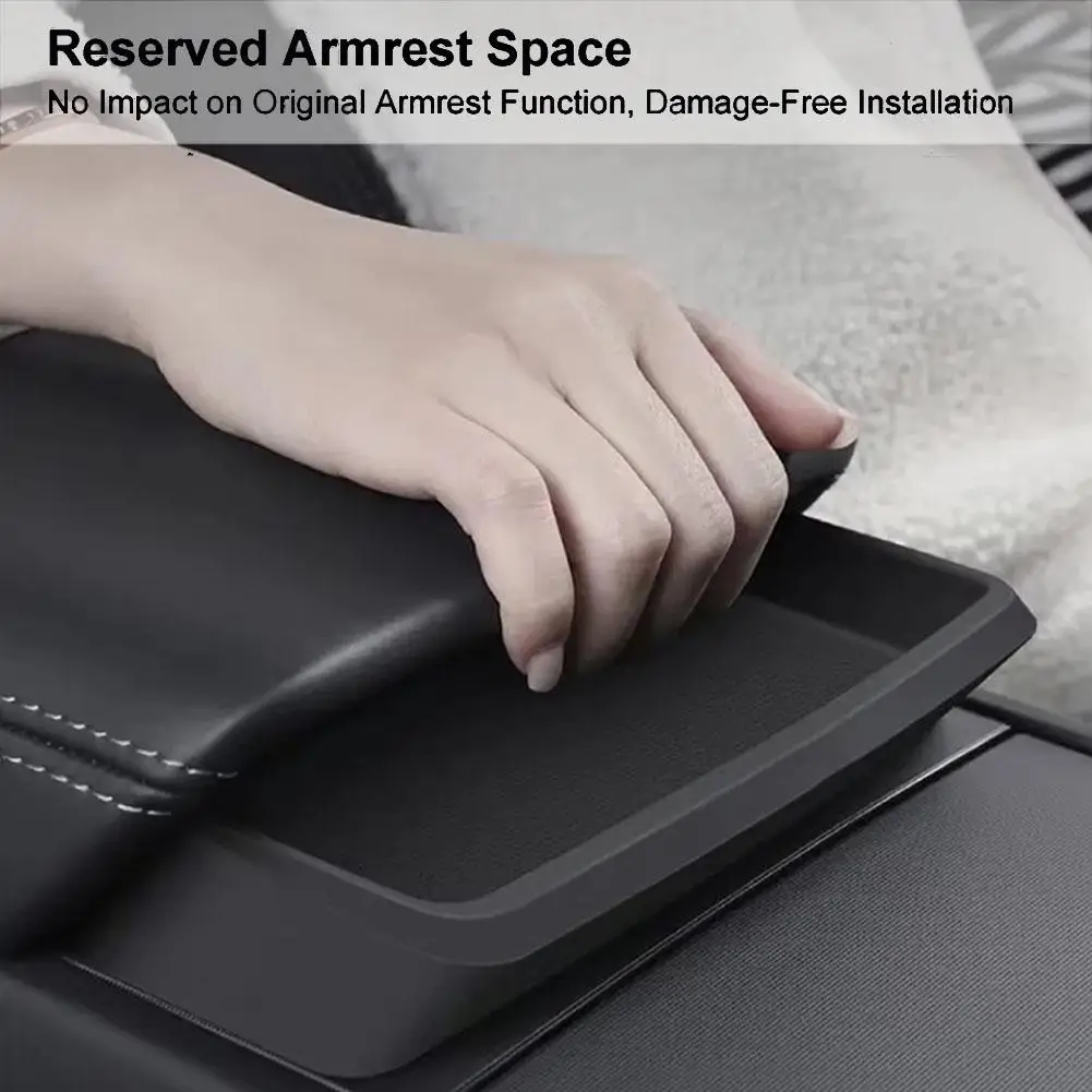 Soporte para gafas de sol para consola central Tesla Juniper, caja de tarjetas, soporte de silicona para teléfono, almacenamiento de llaves, reposabrazos, accesorios