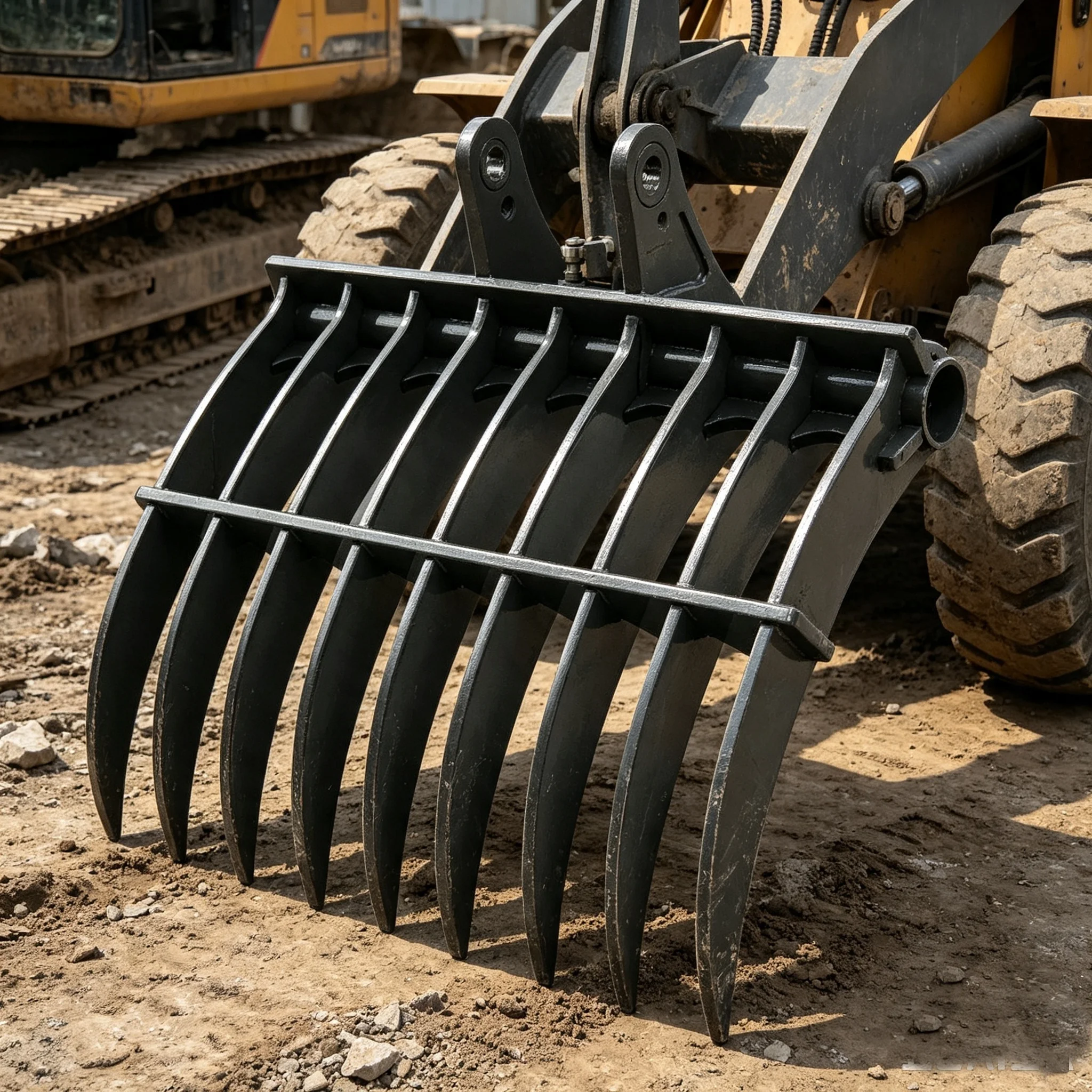 RC 1/14 Metal Excavator Bucket Rake for Tamiya Hydraulic Excavator Loader Dump Truck for SCANIA MAN VOLVO Tipper DIY Parts