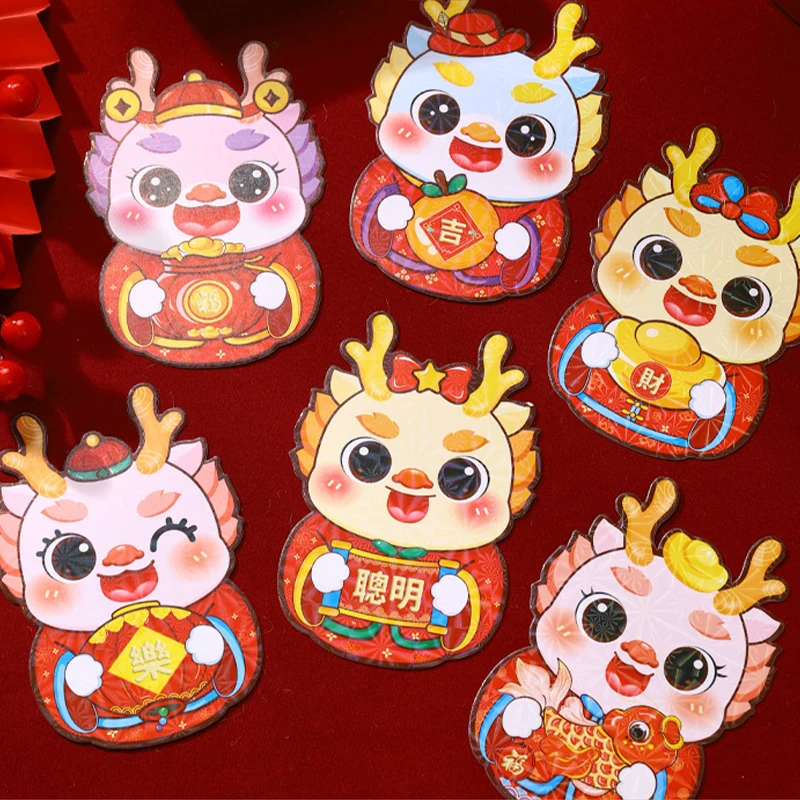 Envelopes vermelhos do ano novo chinês, ano do dragão, presente mini hongbao, envelopes de dinheiro para decoração do ano lunar, 2022, 30 pcs