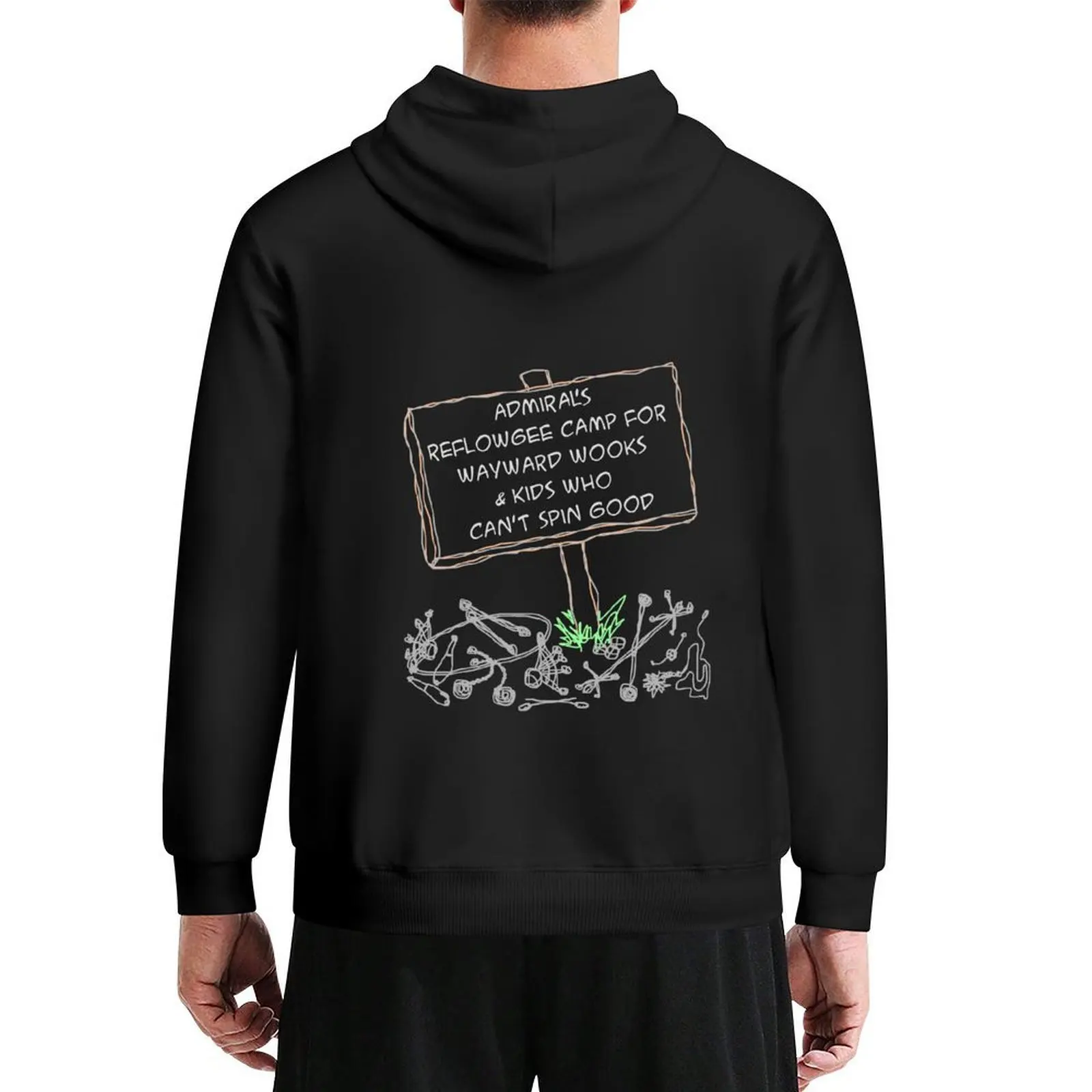 

Admiral's Reflowgee Camp for Wayward Wooks & Kids Who Can't Spin Good (dark) Hoodie anime clothes graphic hoodies