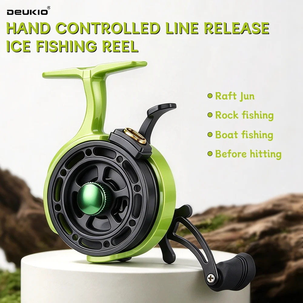 Ice Fishing Line - DEUKIO Ice Fishing Reel Hand Controlled