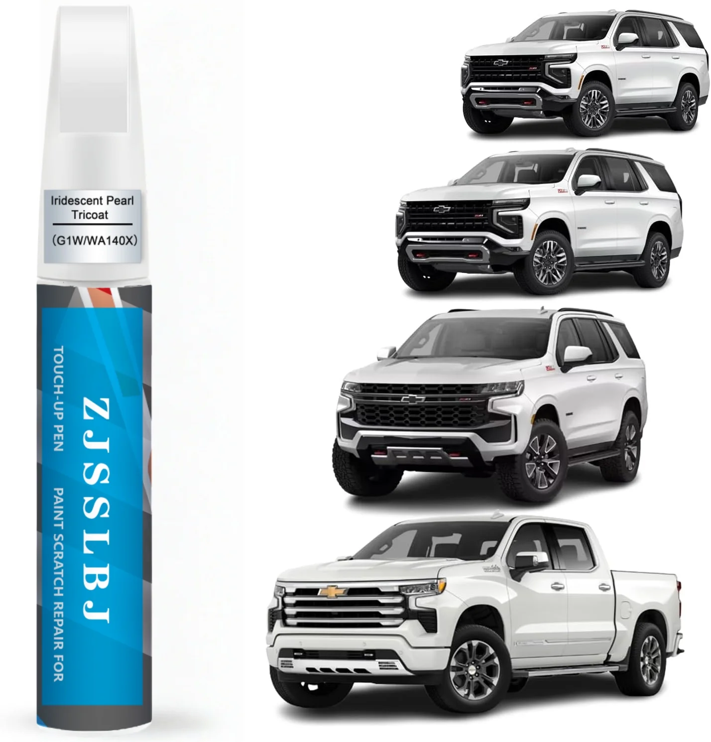 Car Touch Up Paint(Iridescent Pearl Tricoat(G1W/WA140X)) for Chevrolet, Car Paint Scratch Repair Kit, Quick & Easy Solution to R