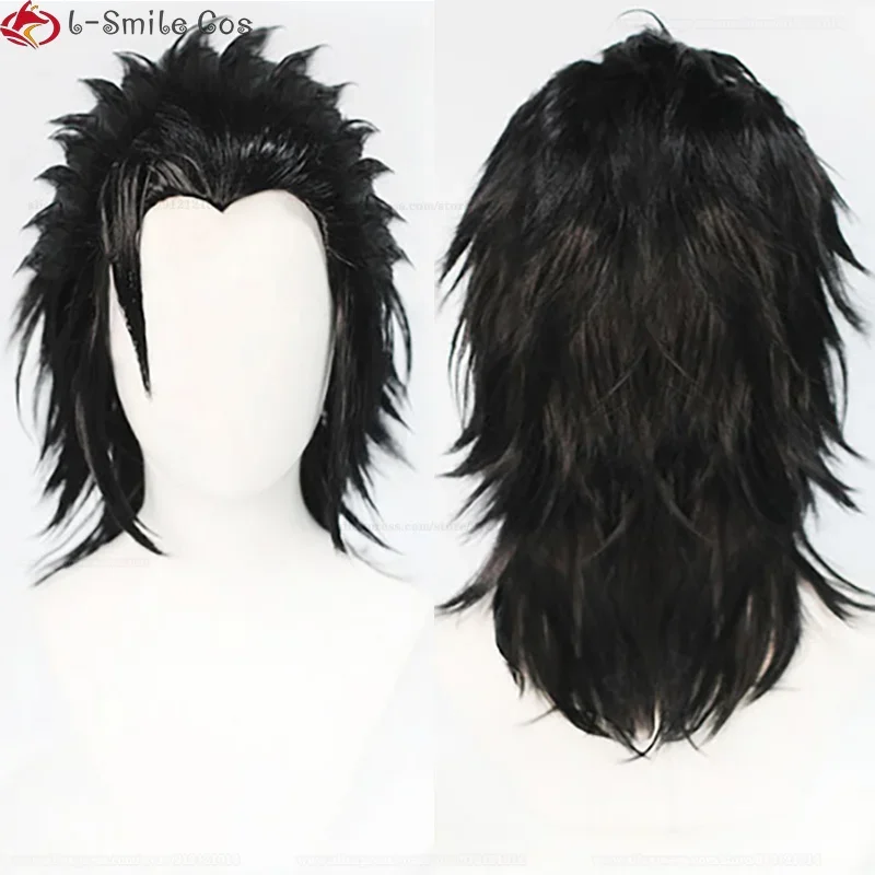 لعبة فاينل فانتسي FF7 زاك فير شعر مستعار تأثيري FFVII زاك معرض قصير مقاومة للحرارة الشعر الاصطناعية هالوين شعر مستعار للحفلات + غطاء شعر مستعار