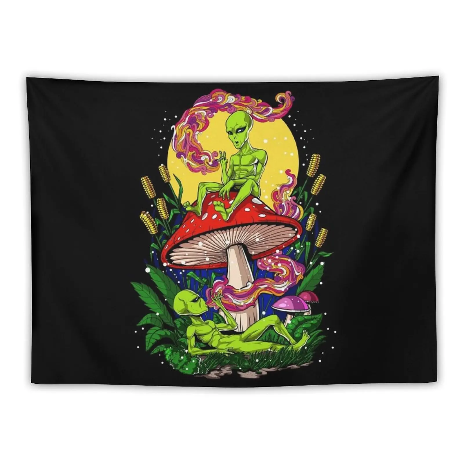 

Magic Mushrooms Aliens Tapestry Decorations For Room House Decorations Wall Carpet Tapestry